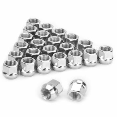Imagem de Porcas de roda SUCOSO M14x2 zincadas, 24 peças, prata, assento cônico