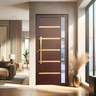 Imagem de Porta de Aluminio Lambril 210x100cm com Puxador Super Miraggio Brimak 