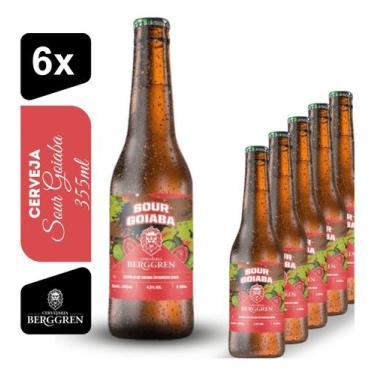 Imagem de Cerveja Berggren Sour Goiaba 355ml Kit 6 Unidades