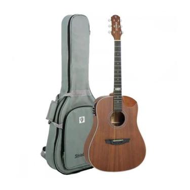 Imagem de Violão Strinberg SD-201HC MGS Folk Elétrico Mogno Fosco c/ Capa
