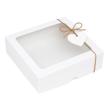 Imagem de Caixa Para Presente Doces Trufas Visor19x15x6 Branco 50 Un - Salvo Emb
