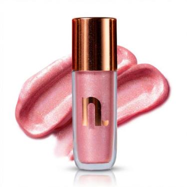 Imagem de Gloss Labial Nina Instant Glow Quartzo Rosa Brilho Intenso Efeito Lumi