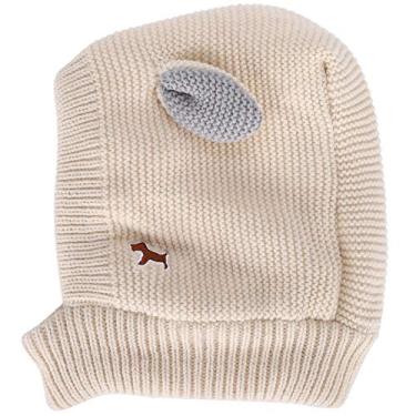Imagem de Presente de Dia dos Namorados Andraw Keep Warm Gorro tricotado para cães, chapéu de malha para animais de estimação, chapéu de cachorro (bege)