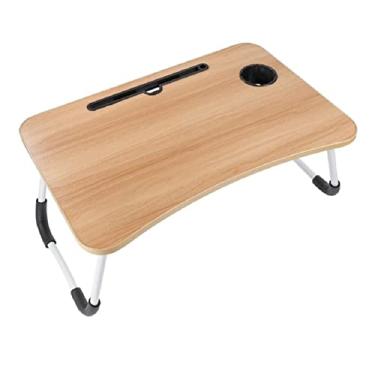 Imagem de Suporte MDF Colo Sofá Cama Multiuso Bandeja Café Notebook Cor:Bege