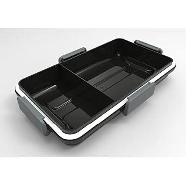 Imagem de Marmita Porta Alimentos com 2 compartimentos, Preto, Prottector, ref-0063.U/PR