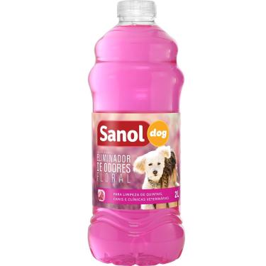 Imagem de Eliminador de Odores Floral Sanol Dog - Para Limpeza de quintais, canis e clínicas veterinárias - Total Química (2 l)