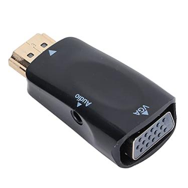 Imagem de Adaptador HDMI para VGA, Conversor HDMI Plug and Play com 2 Cabos de Áudio para Exibição de Apresentação