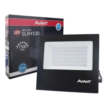 Imagem de Refletor Led 100w Slim Avant Ip65 6500k Potencia Real