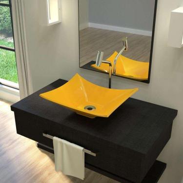 Imagem de Kit Cuba L38 com Válvula Metal 1`` (2,6cm) Amarelo