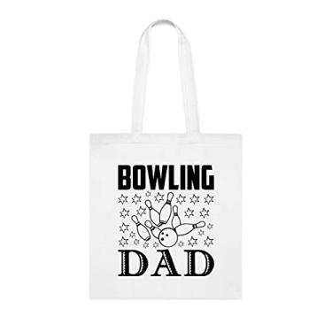 Imagem de Bolsa tote papai, boliche papai, presente para papai, para o melhor pai, bolsa de ombro para papai, bolsas reutilizáveis para papai, presente para papai da filha favorita, filho e filhos, Branco