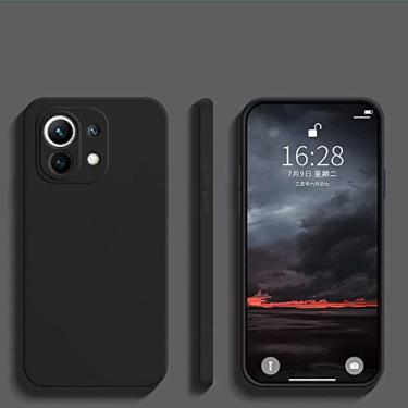 Imagem de Para Mi 11 Mi11 Lite Ultra Pro Capa de Telefone Quadrada de Silicone Líquido Para Xiaomi Mi 11 Ultra Mi11 Mi 11 Lite Mi 11t 11 T Mi11t Pro, Preto, Para Mi 11 Lite 5g