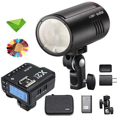 Imagem de Godox Flash AD100Pro AD100 Pro com gatilho de flash X2T-O, 100Ws 2.4G 1/8000 HSS, reciclagem de 0,01-1,5s, 360 flashes de potência total, bateria de 2600mAh, suporte TTL/M/multifunções