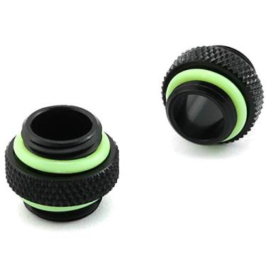 Imagem de Acoplador DZS Elec 2 peças macho para macho com ajuste preto/prata G1/4" resfriado a água, Preto