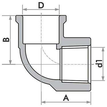 Imagem de Joelho Azul Latão 20 mm x 1/2 Pol Fortlev com 15