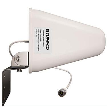 Imagem de Tupavco Antena WiFi DB541 banda dupla - (2,4 GHz) e (5 GHz/5,8 GHz) 9DBI - antena de rede LAN sem fio direcional de médio alcance (não Yagi), branca