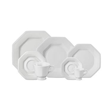 Imagem de Serviço de Jantar, Chá e Café 28 peças em Porcelana, Modelo Octogonal, Prisma, Branco, Porcelana Schmidt