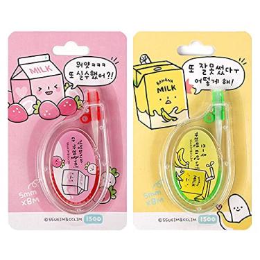 Imagem de Conveniente Store Food Design Strawberry Leite/Banana Milk 8M White Out Correction Tape 1PC (Aleatório)