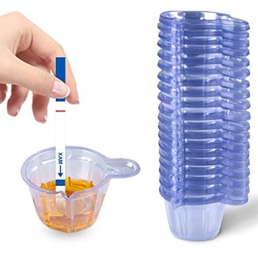 Imagem de Pacote com 200 copos descartáveis de urina, copos de plástico de 40 ml, copos de recipiente para amostra de urina para teste de gravidez, teste de ovulação, teste de pH