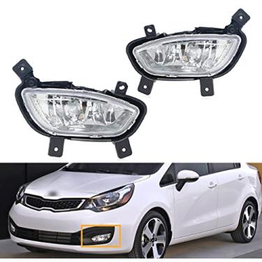 Imagem de JESYMBX Para-choques dianteiro para dirigir luz de neblina clara esquerda e direita 1 par para Kia Rio K2 Sedan 2012, 2013, 2014, 2015