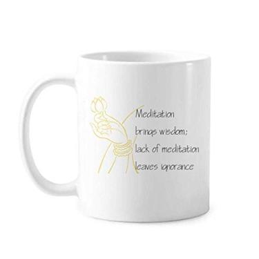 Imagem de Meditation Brings Wise Blessing Caneca cerâmica xícara de porcelana café louça