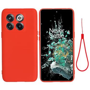 Imagem de capa de proteção contra queda de celular Para OnePlus 10T 5G / ACE Pro Pure Color Liquid Silicone Chops Teleful Case