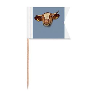 Imagem de Croissant Gaze Label Art Deco Presente Fashion Palito de Dente, Marcação de Etiquetagem para Bolo de Festa Prato de Queijo