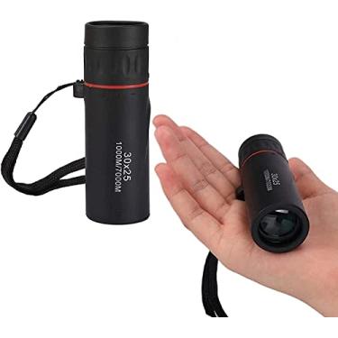 Imagem de Telescópio portátil HD profissional monocular telescópio super grande angular espelho óptico grande preto, telescópio monocular 25 * 30 mini telescópio de bolso