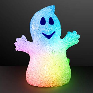 Imagem de FlashingBlinkyLights Decoração de fantasma de Halloween de brilho suave com LEDs que mudam de cor