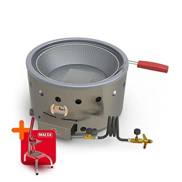 Imagem de Tacho Fritador a Gás Alta Pressão 7l Óleo Pr-70g Progás e Cortador de Legumes