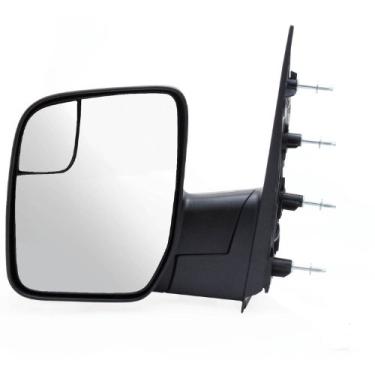 Imagem de Fit System Espelho lateral do motorista para Ford Econoline, tipo vela, preto texturizado, com ponto cego, dobrável, manual