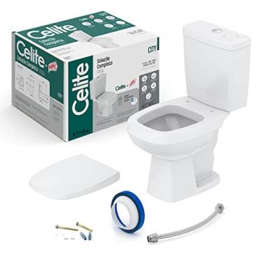 Imagem de Kit Vaso Sanitário com Caixa Acoplada Smart Clean® | Harpic e Assento Soft Close City Celite