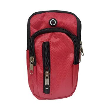 Imagem de Bra�adeira de Borracha Sint�tica Suporte de Bra�o Porta Celular Universal Para Treino Academia Corrida Cores - Danet (Vermelha)