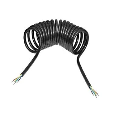 Imagem de Chicote Eletrco 7 Polos 5 5M Com Tubo Nylon Conexao Eletrica Cavalo Mecanico X Reboque Semirreboque Bitrem