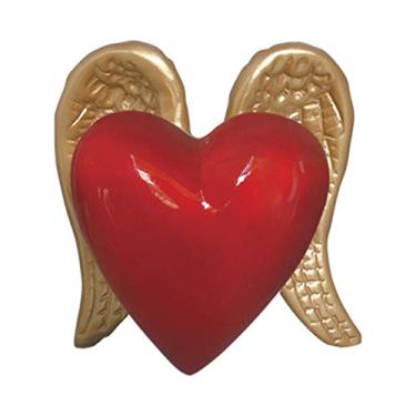 Imagem de Coração Com Asas Ceramicas Pegorin Vermelho