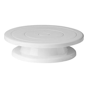 Imagem de KEHOME Prato Bailarina Giratória 28cm, Suporte de Aço Inoxidável, Vidro Temperado ou Plástico Alimentício