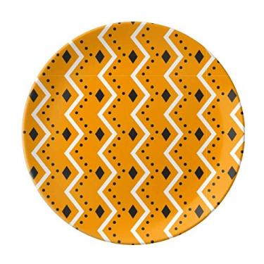 Imagem de Prato de Halloween laranja Happy Fear decorativo de porcelana salver louça de jantar