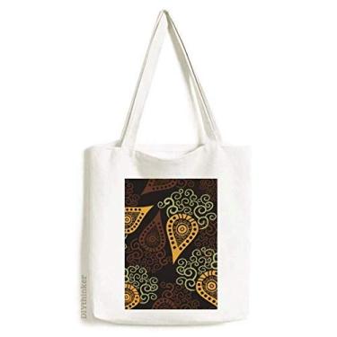 Imagem de Impressão repetição de tecido colorido arte rabanete sacola sacola de compras bolsa casual bolsa de mão