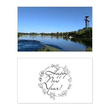 Imagem de Urban Lake Fotografia Festival Ano Novo Cartão de felicitações Bless Message Present