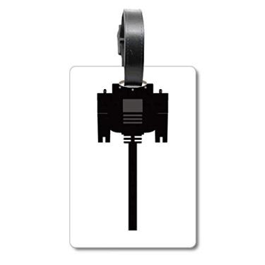 Imagem de Capa preta para tela de exibição, plugue para mala, etiqueta para cartão de bagagem, etiqueta para pendurar