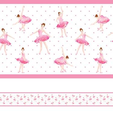 Imagem de Faixa de Parede Bailarina Infantil Rosa 5mx10cm