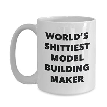 Imagem de Caneca de café de modelismo – fabricante de construção de modelo mais do mundo – Presentes de fabricante de modelos – ideia divertida de