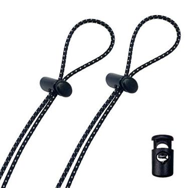 Imagem de Kit de alças de óculos de fluxo (pacote com 2) – tiras de cordão elástico de substituição para óculos de natação – multicolorido, Jet Black