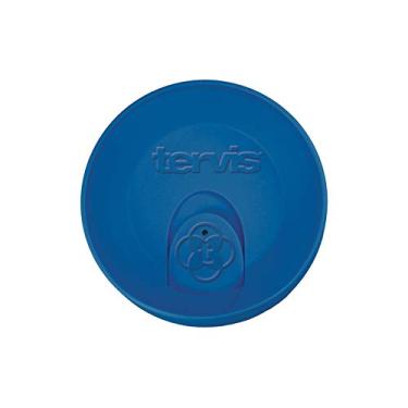 Imagem de Tervis Tampa de viagem feita nos EUA, copo de viagem isolado de parede dupla mantém as bebidas frias e quentes, serve para copos de 680 ml e canecas de 473 ml, azul