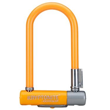 Imagem de Kryptonite Kryptolok Mini-7 Bike U-Lock, trava em U para bicicleta anti-roubo resistente, manilha de 12,7 mm com suporte de montagem e chaves, trava de alta segurança para bicicletas e scooters