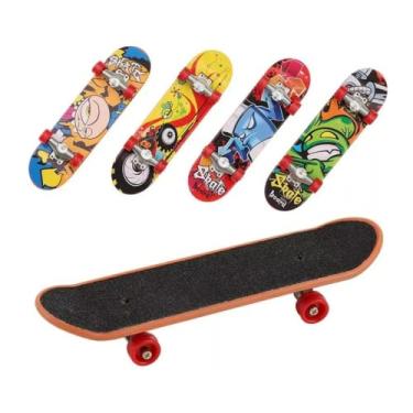 Imagem de Kit 5 Skate De Dedo Infantil Profissional Mini Fingerboard Metal Com Lixa Conjunto Brinquedo Qualidade Top
