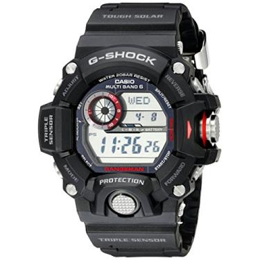 Imagem de Casio Relógio solar masculino GW-9400-1CR "Master of G" de aço inoxidável, preto (GW940...
