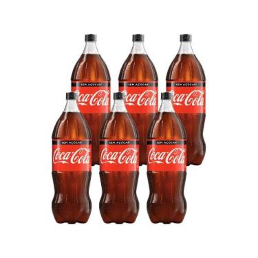 Imagem de Refrigerante Coca-Cola Zero 6 Unidades - 2L