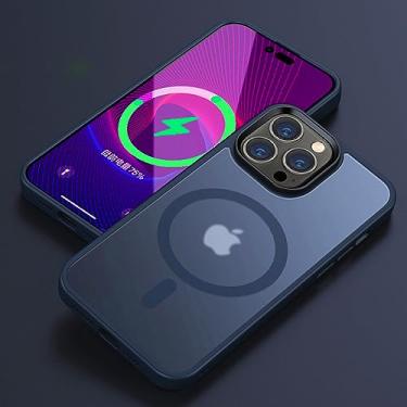 Imagem de Capa de telefone magnética de carregamento sem fio de luxo para iPhone 14 Plus 13 12 11 Pro Max Matte Capa à prova de choque à prova de choque, Z5, para iPhone 13
