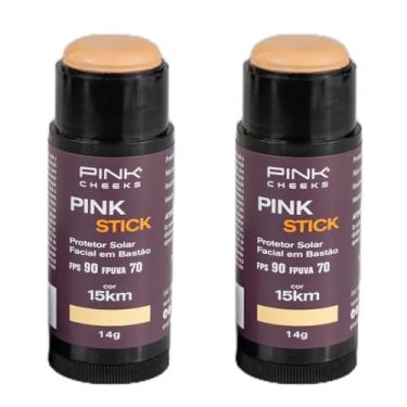 Imagem de Combo de 2 unidades de Pink Stick Protetor Solar Facial FPS90 FPUVA70 14g Pink Cheeks (15km)