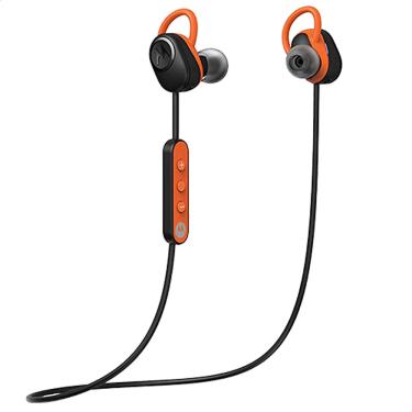 Imagem de Fone De Ouvido Motorola Bluetooth Verve loop e Microfone Viva-Voz Preto e Laranja